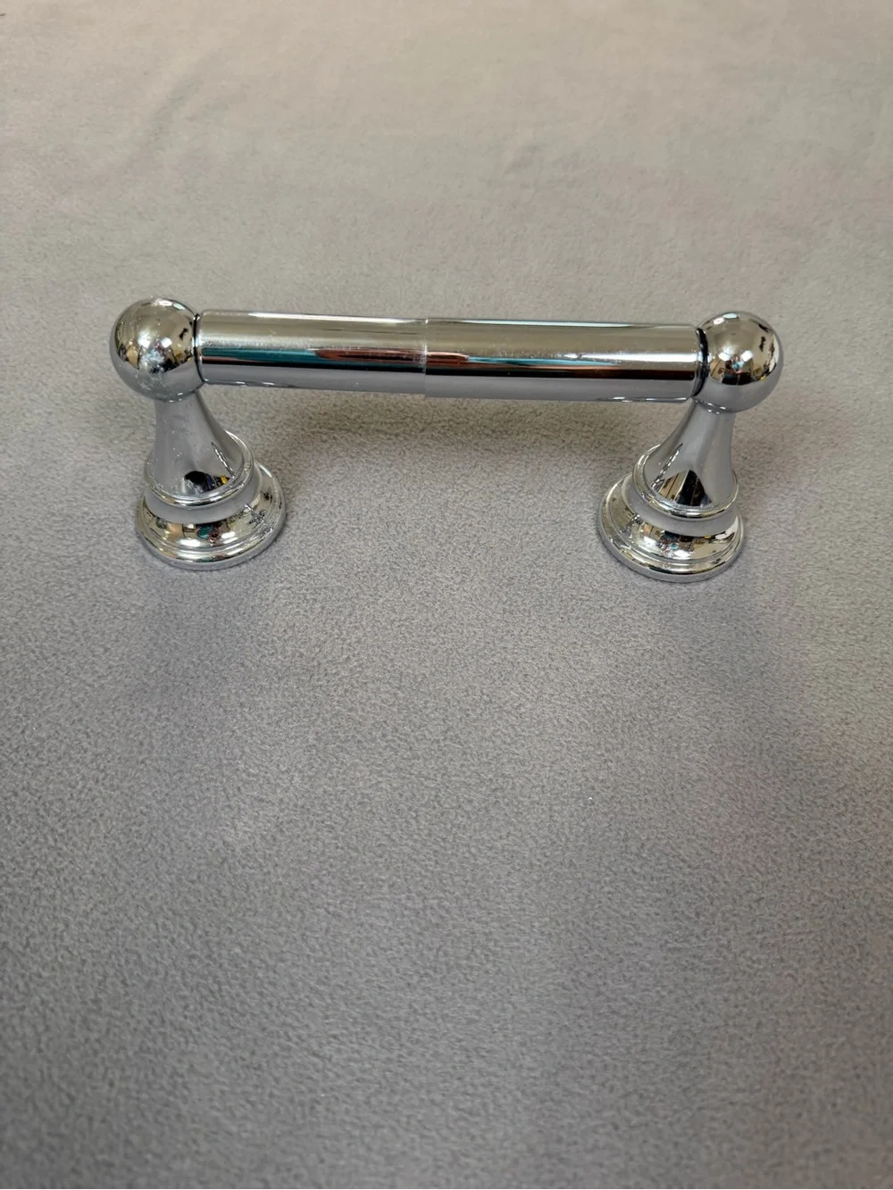 Polished Silver/Chrome Wall-Mount Toilet Paper Holder - Classic Bath Fixture